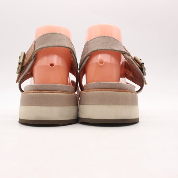 Merrel Roam Women's 10 Buckle Ankle Strap Gray Brown Leather Sandals - Picture 5 of 9